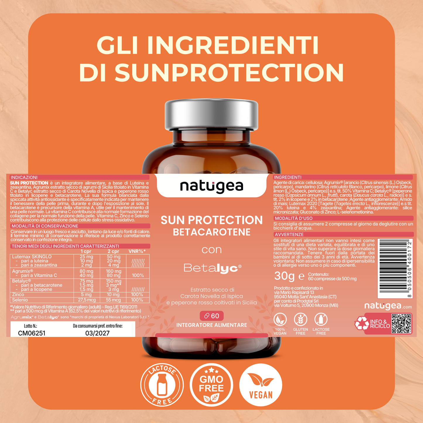 Betacarotene - Accelleratore abbronzatura