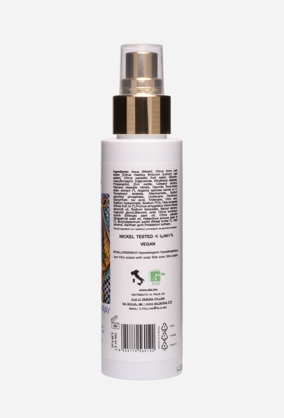ALIA SKIN CARE – Crema Viso Spray Antiossidante Viso e décolleté 100 ml