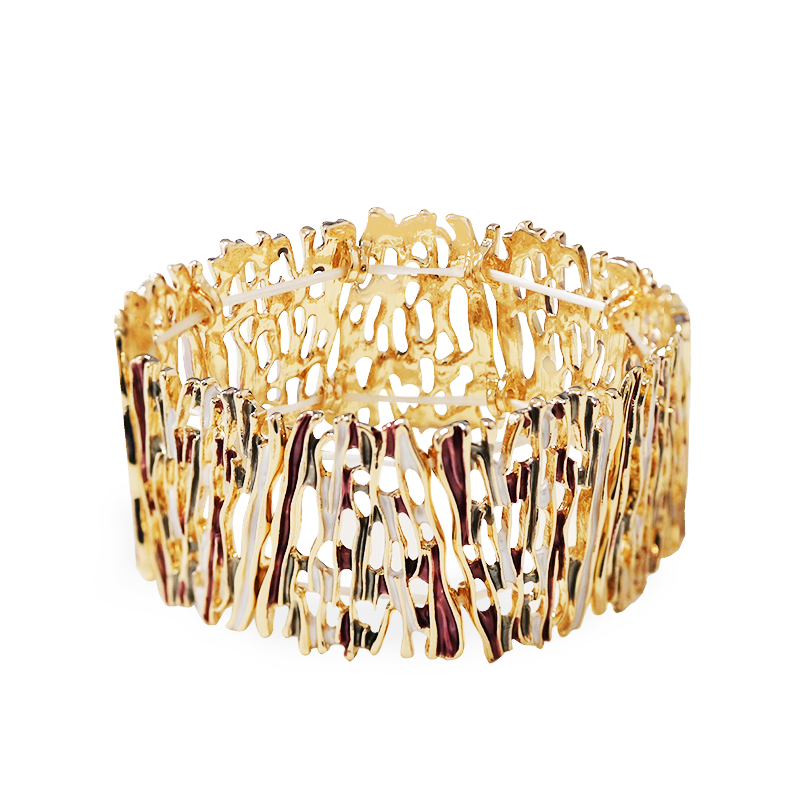 Bracciale Elastico Smaltato Design 3D