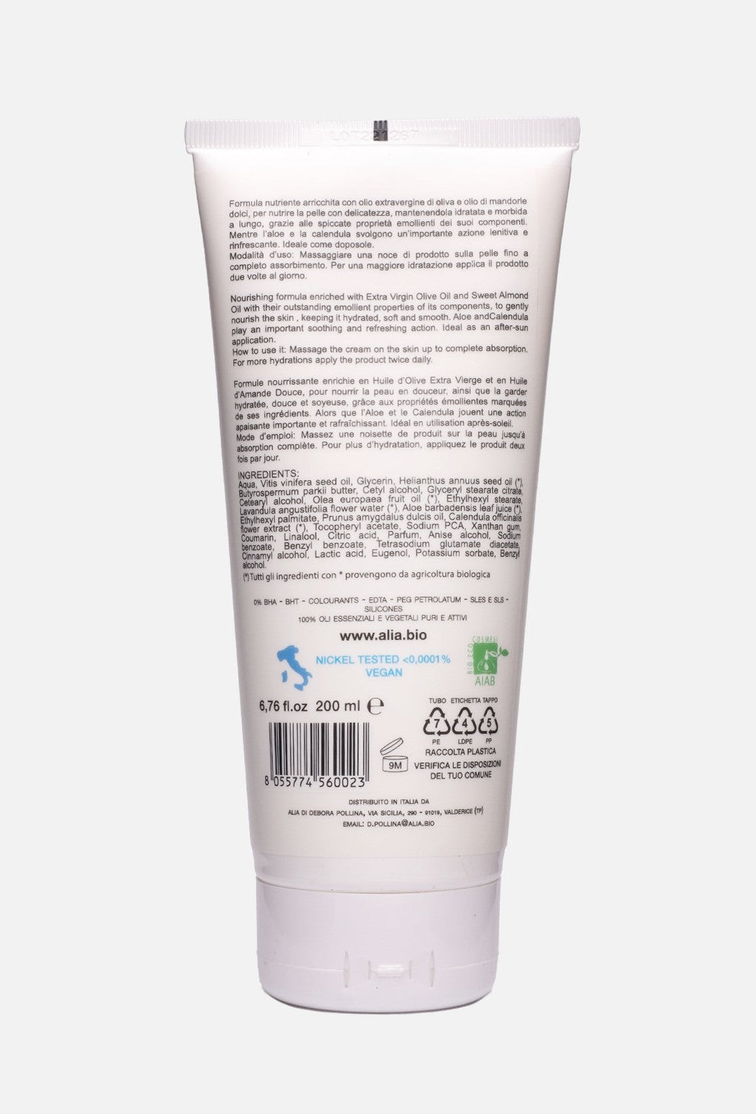 ALIA SKIN CARE – Crema Corpo Nutre & Idrata 200ml