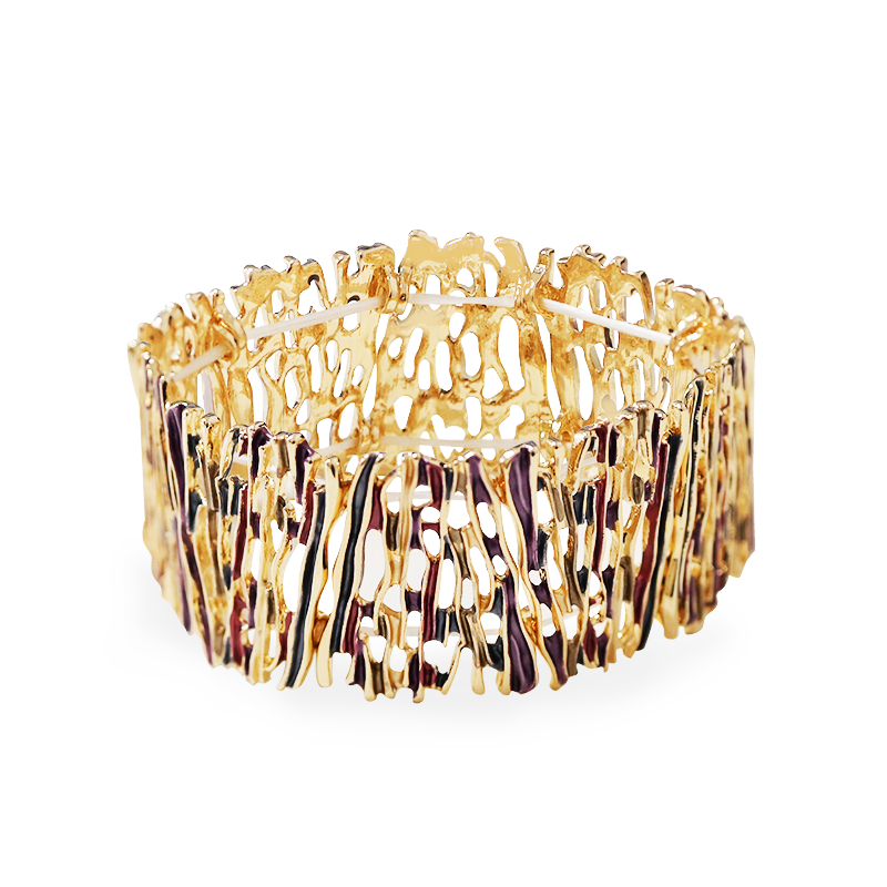 Bracciale Elastico Smaltato Design 3D