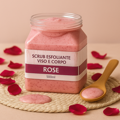 Scrub Viso e Corpo Rose 500g