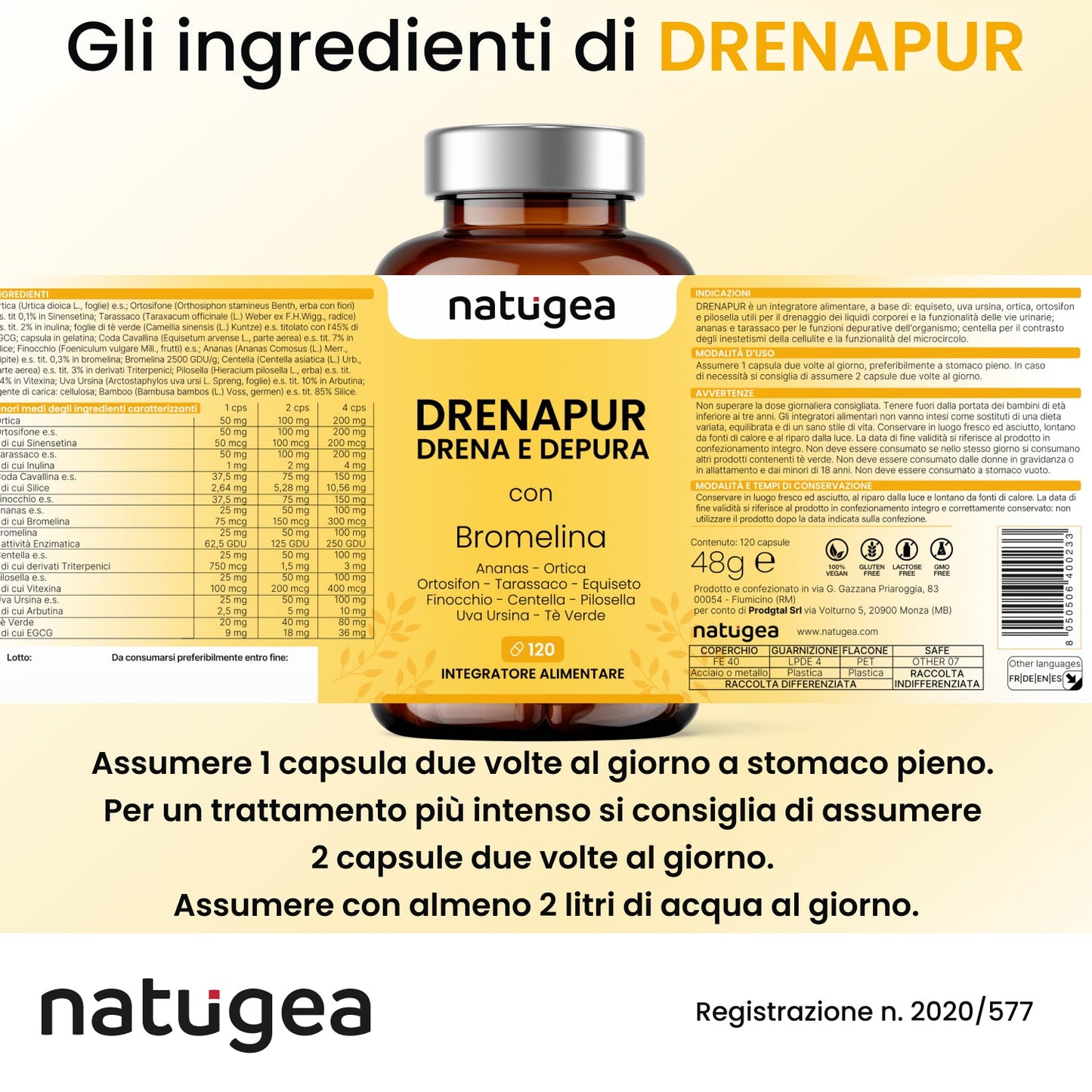 Drenante DRENAPUR® con 11 attivi