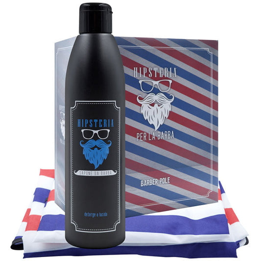 HIPSTERIA - Cofanetto Sapone Barba e Baffi con Mantellina