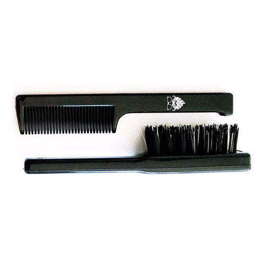 HIPSTERIA - Kit Spazzola e Pettine per Barba e Baffi